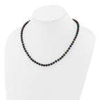 14k 5-6mm Black Near-Round Freshwater Cultured Pearl 18 inch Necklace