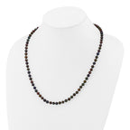 14k 5-6mm Black Near-Round Freshwater Cultured Pearl 20 inch Necklace