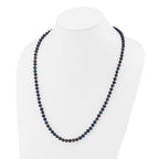 14k 5-6mm Black Near-Round Freshwater Cultured Pearl 24 inch Necklace