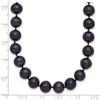 14k 7-8mm Black Near-Round Freshwater Cultured Pearl 16 inch Necklace - Sophia Jewelers