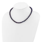 14k 7-8mm Black Near-Round Freshwater Cultured Pearl 16 inch Necklace - Sophia Jewelers