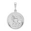 14k White Gold Praying Hands & Serenity Prayer Pendant