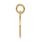 14K Yellow Gold Polished and Satin COMMUNION Round Disc Charm