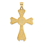 Large Celtic Cross Pendant in 14K Yellow Gold, 65mm Textured - Sophia Jewelers
