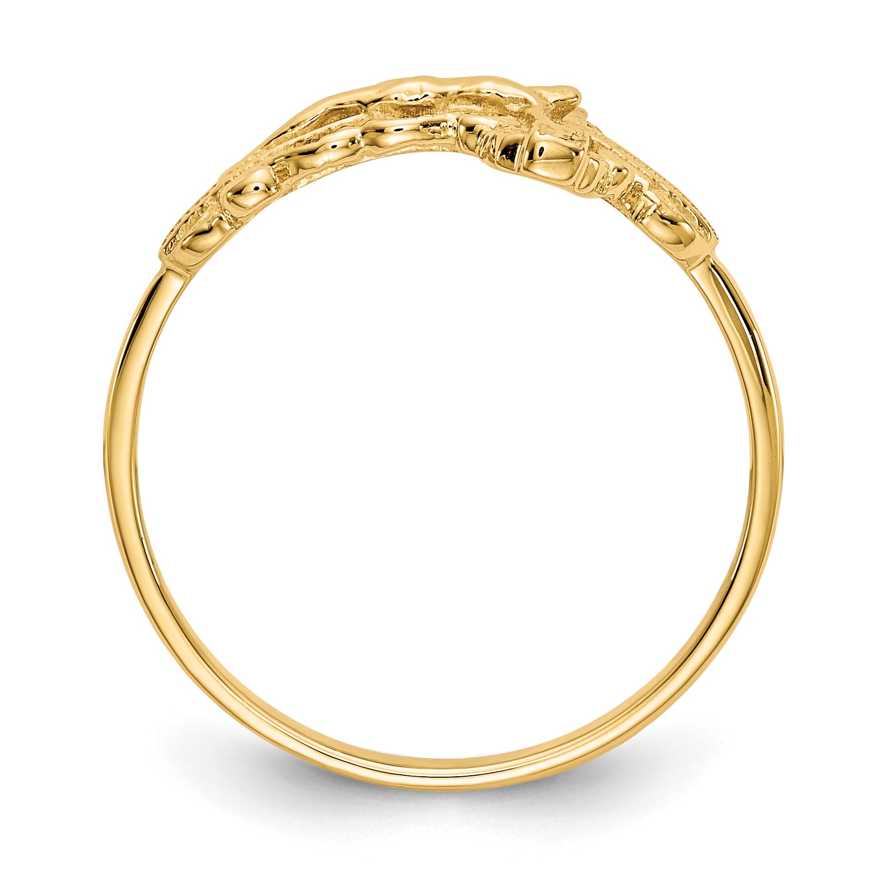 10k Diamond-Cut Crucifix Ring Secondary image