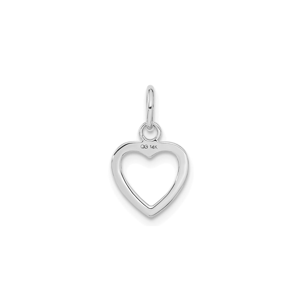 Cut-Out Heart Pendant in 14K White Gold - Sophia Jewelers