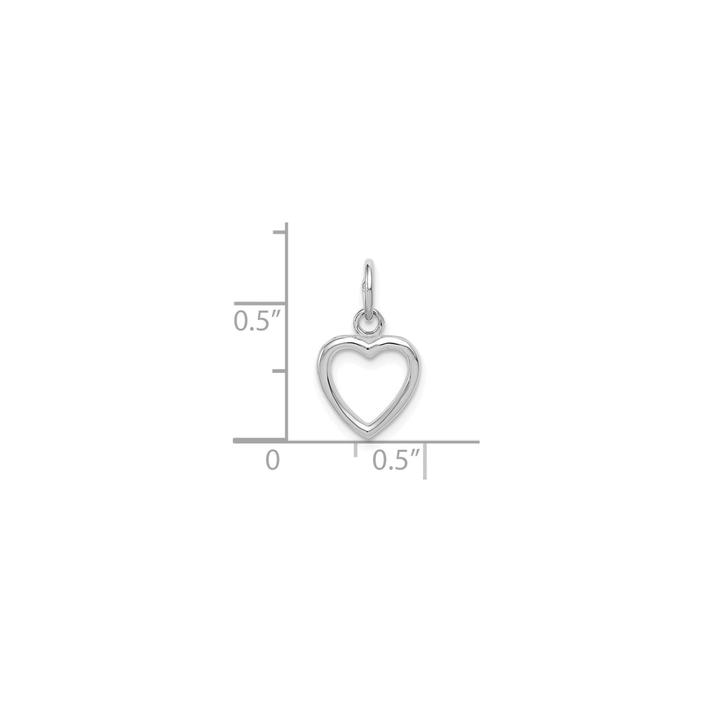 Cut-Out Heart Pendant in 14K White Gold - Sophia Jewelers