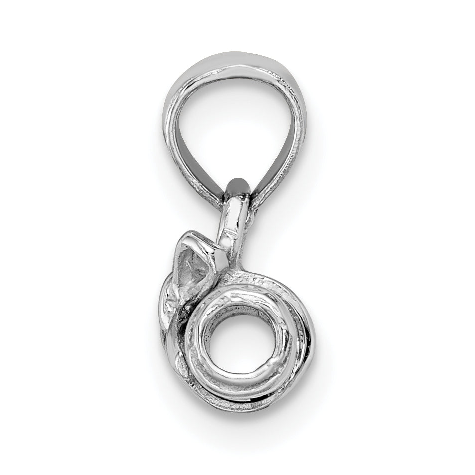 14K White Gold 3-D DIPLOMA  Rolled Up Charm Secondary image