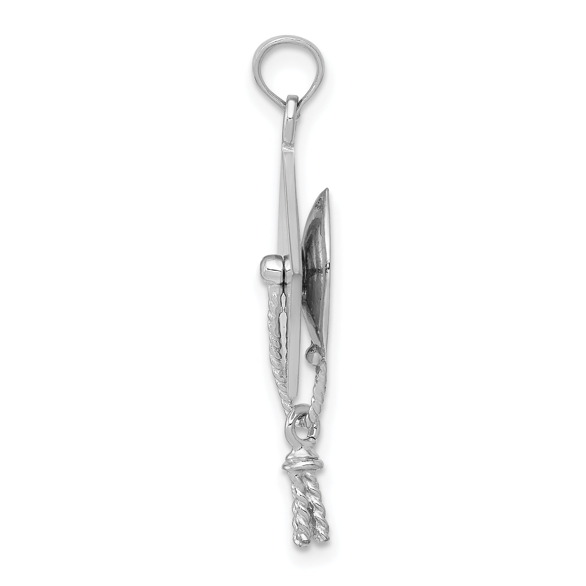 14K White Gold 3-D Graduation Cap w/ Moveable Tassle Charm Secondary image