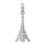14k White Gold Solid Polished 3-D Eiffel Tower Charm - Sophia Jewelers