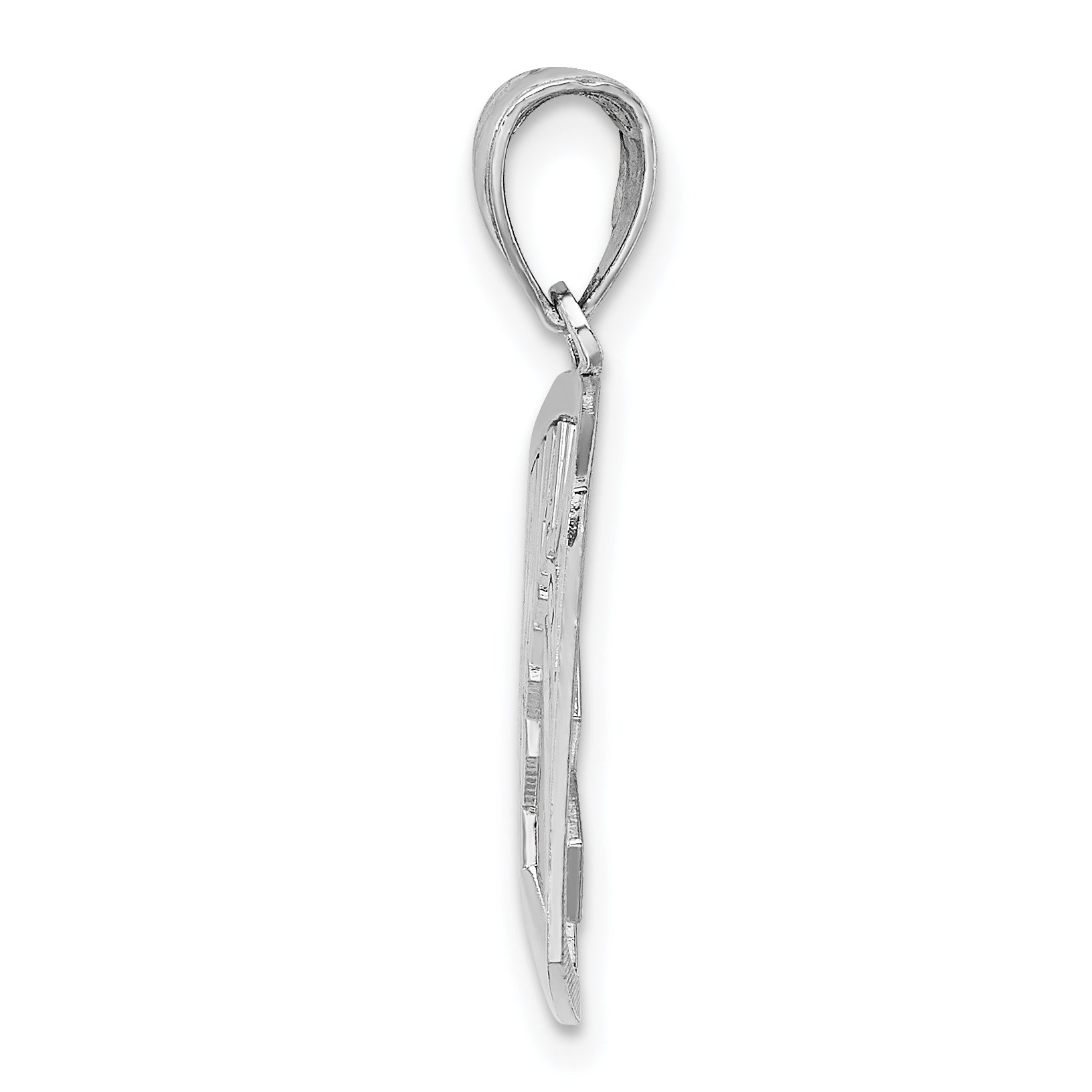 14K White Gold Polished Out PARAMEDIC Charm