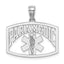 14K White Gold Polished Out PARAMEDIC Charm