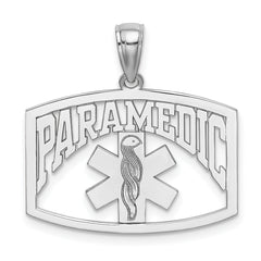 14K White Gold Cut-Out PARAMEDIC Charm