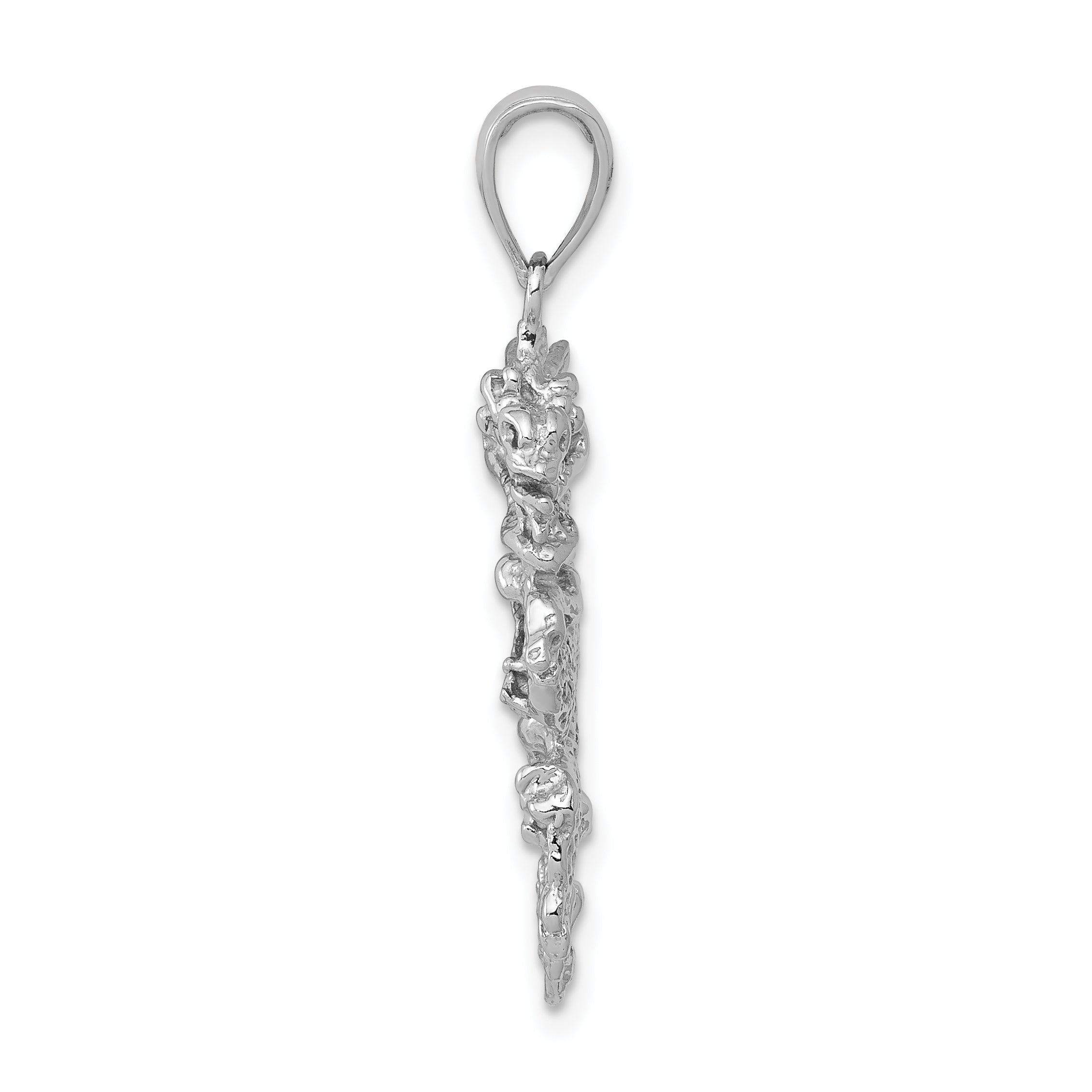14K White Gold 3-D Dragon Charm Secondary image