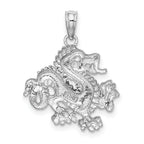 14K White Gold Small Dragon Charm - Sophia Jewelers