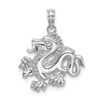 14K White Gold Small Dragon Charm - Sophia Jewelers