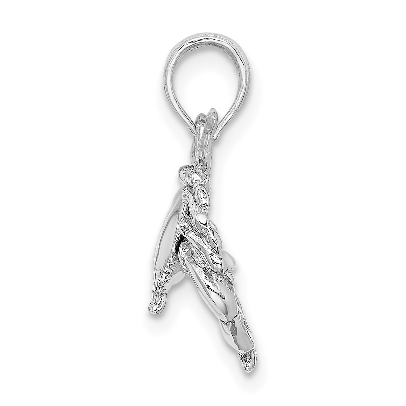 14K White Gold Stone Crab Charm Secondary image