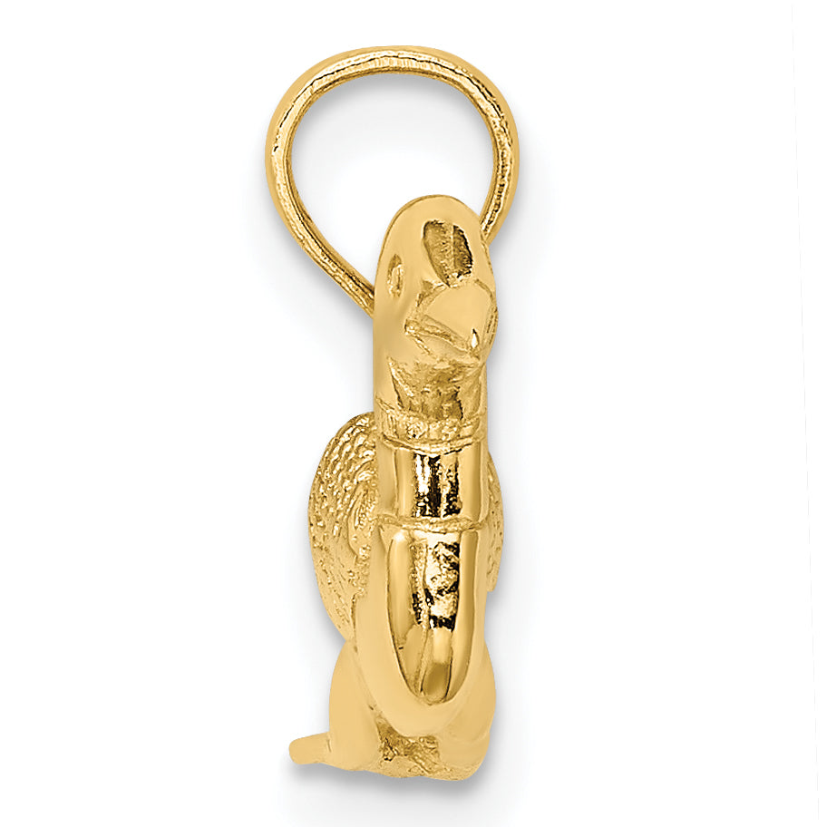 14k Solid Polished 3-Dimensional Mallard Charm Secondary image