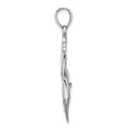 14K White Gold Polished Sailfish Charm - Sophia Jewelers