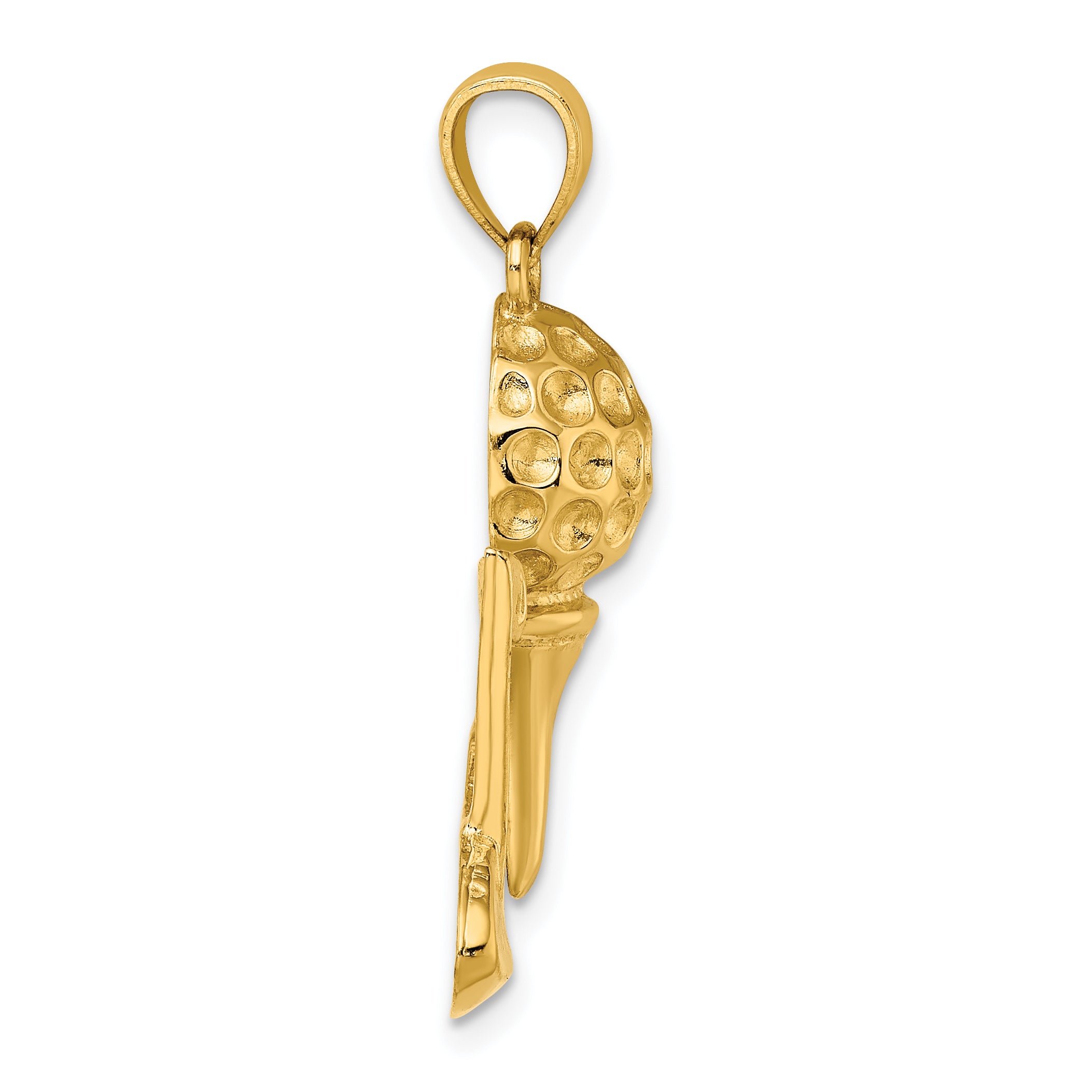 14k Solid Polished Open-Backed Golf Charm Secondary image