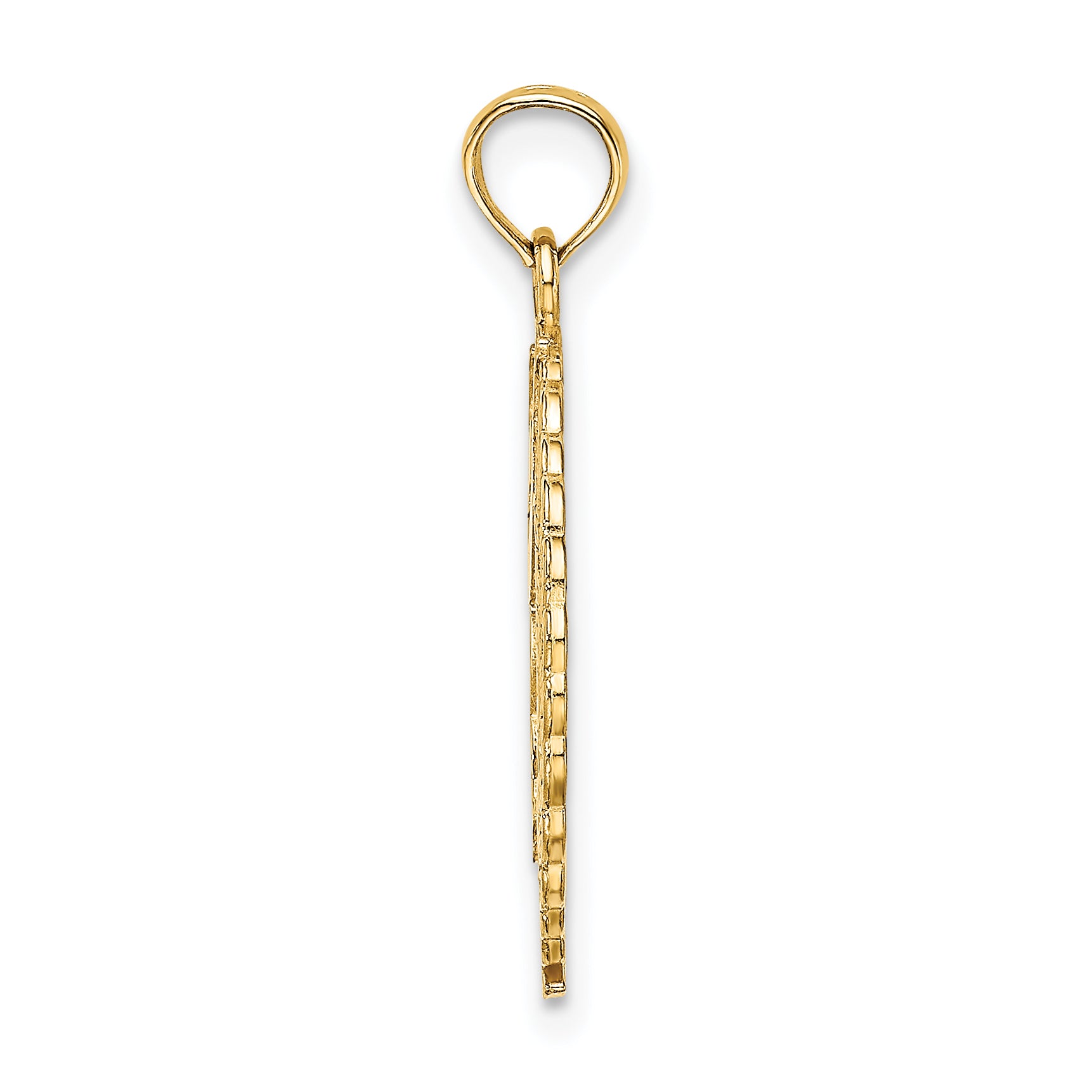 14k Solid Polished Framed Gymnast Charm Secondary image
