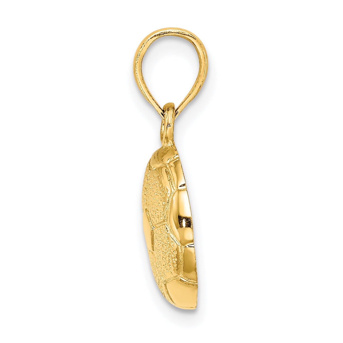 14k Solid Polished Open-Backed Soccer Ball Charm Secondary image