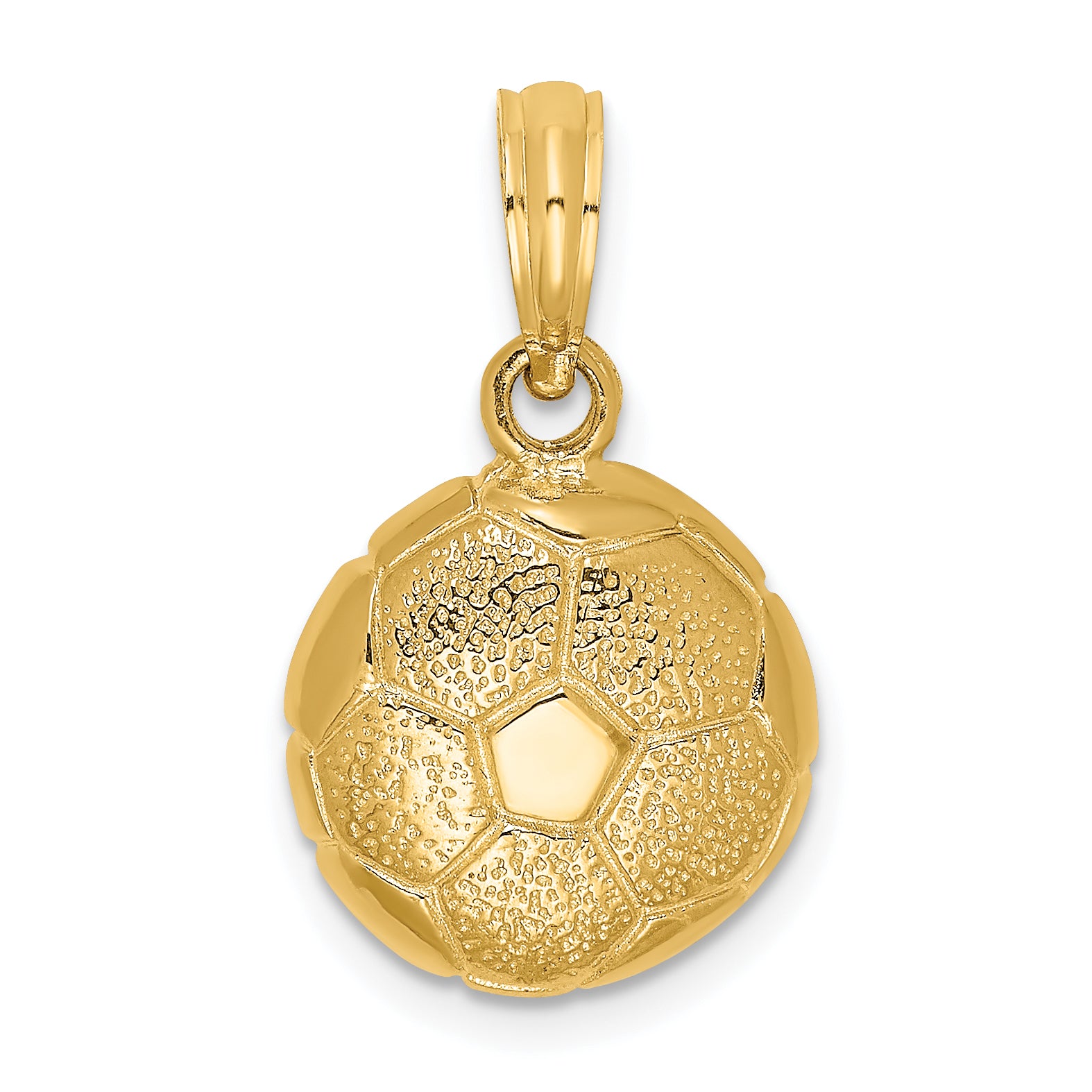 14k Solid Polished Open-Backed Soccer Ball Charm Main image