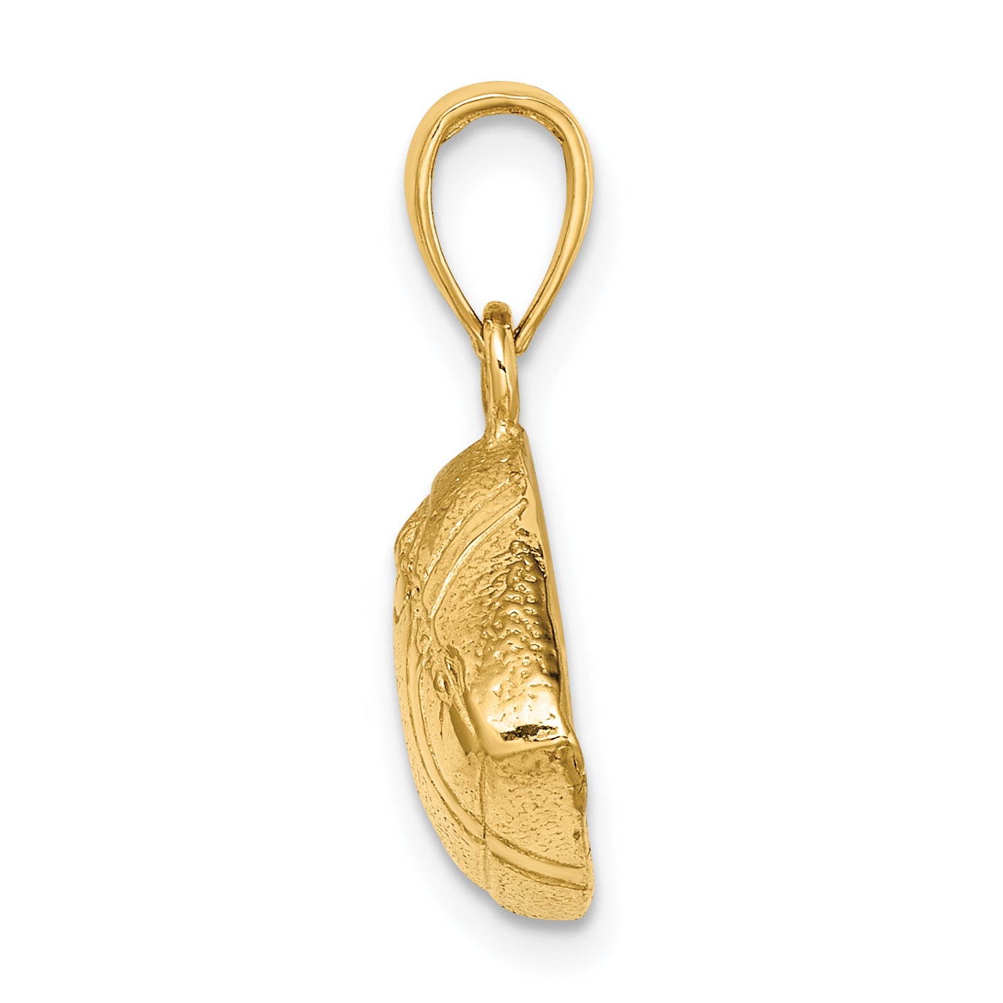 14k Polished Open-Backed Football Charm Secondary image