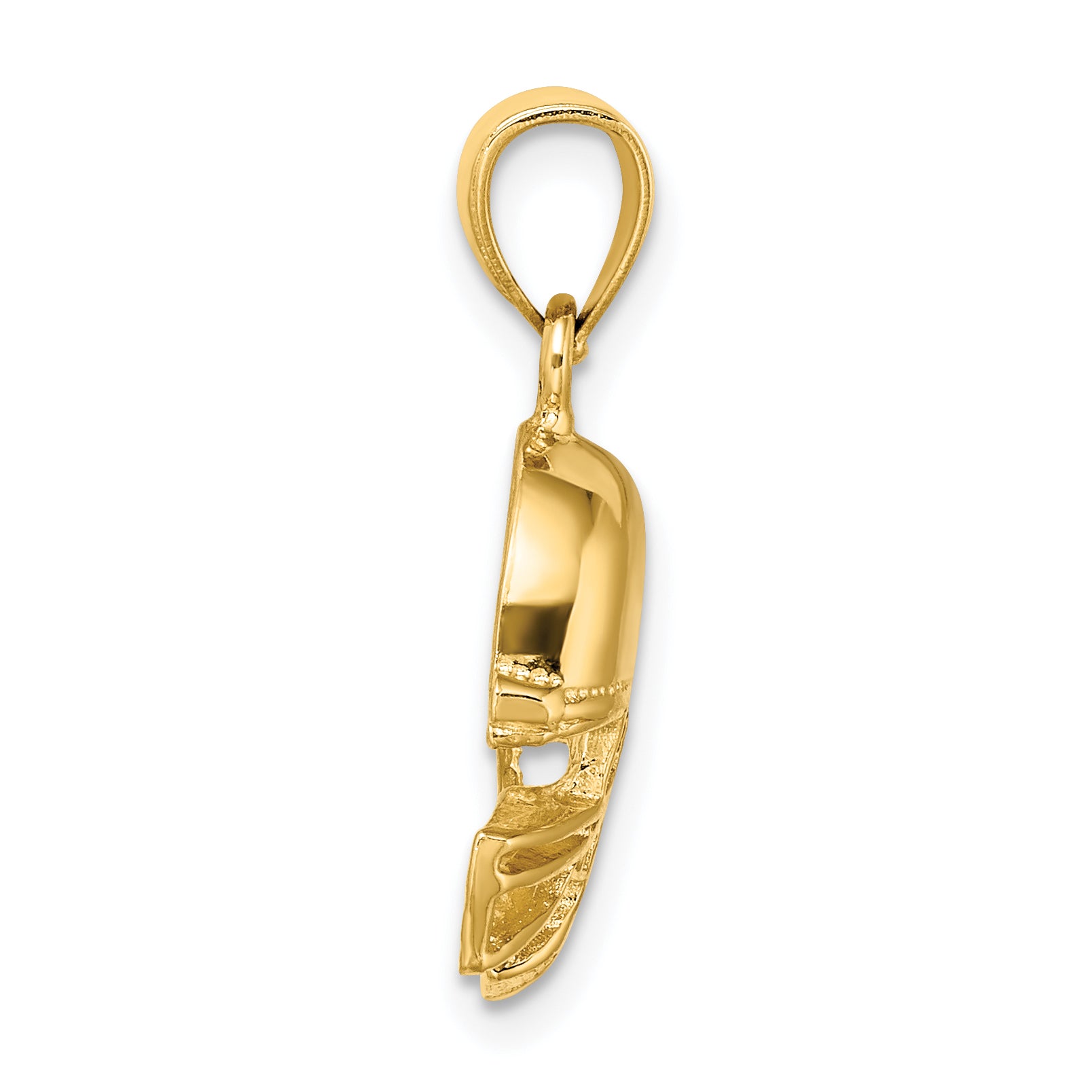 14k Polished Open-Backed Football Helmet Charm Secondary image