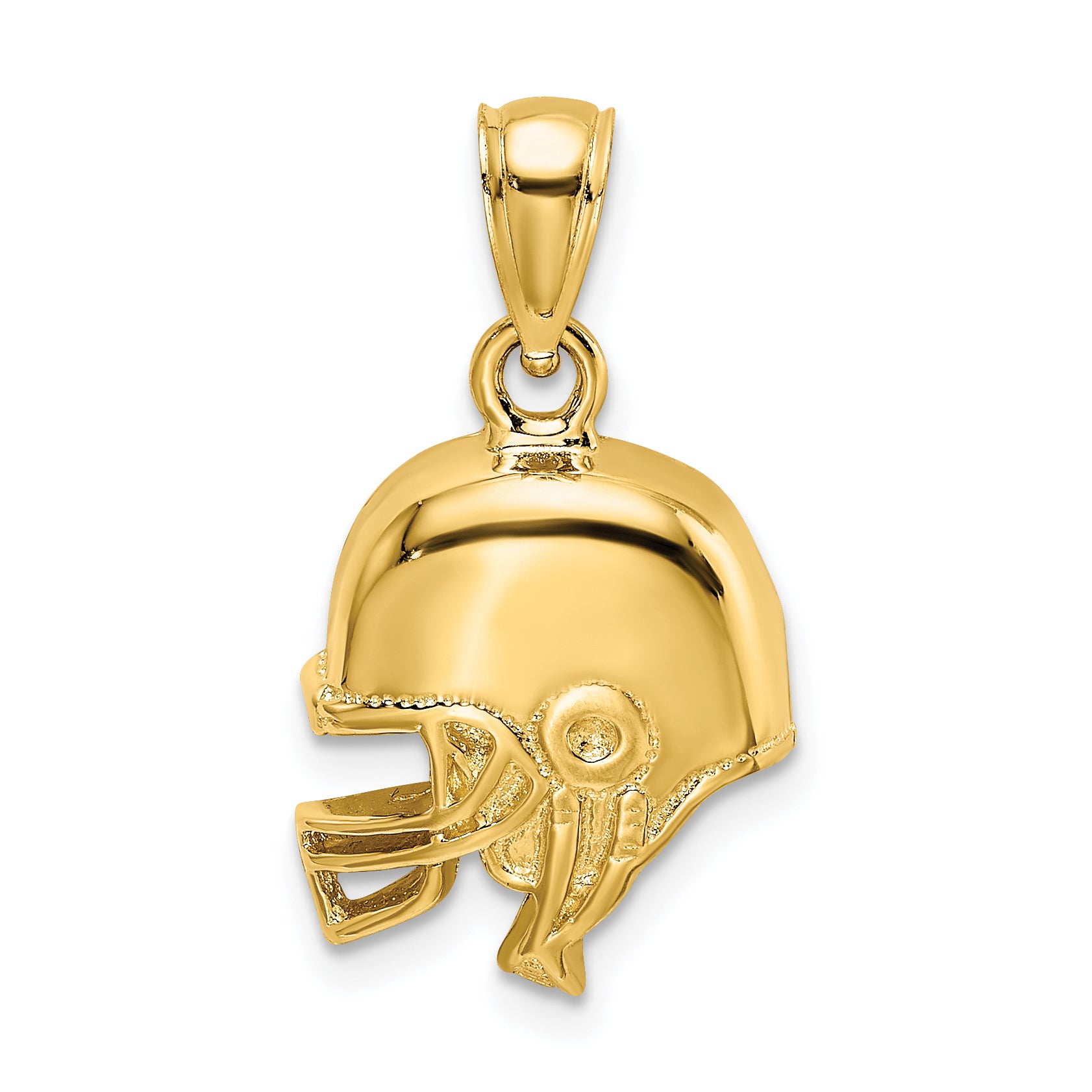 14k Polished Open-Backed Football Helmet Charm Main image