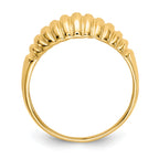 10K High Polished Ribbed Dome Ring - view 2