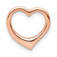 14K Rose Polished Heart Chain Slide