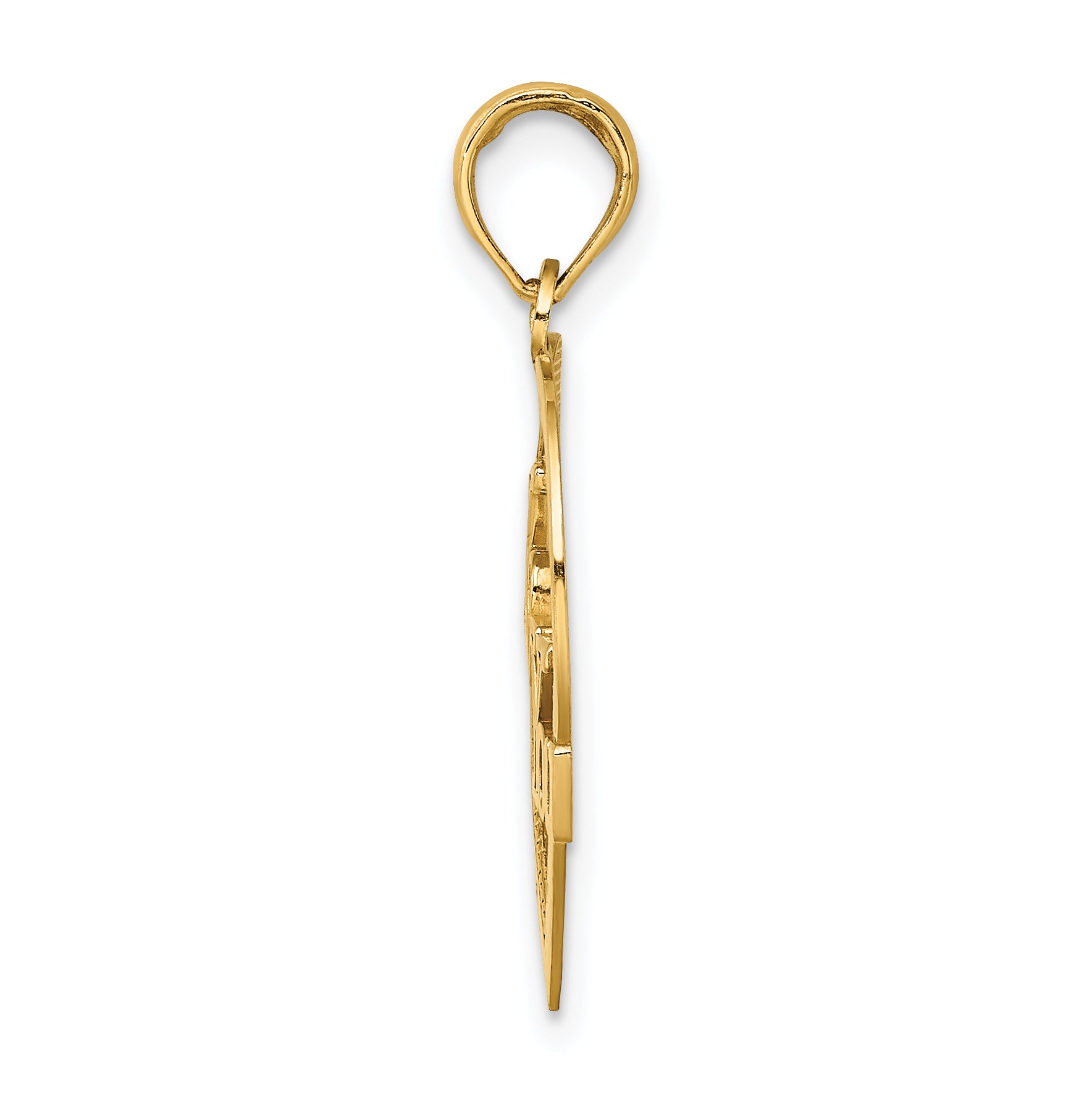 14k I HEART YOU in Heart Frame Charm Secondary image
