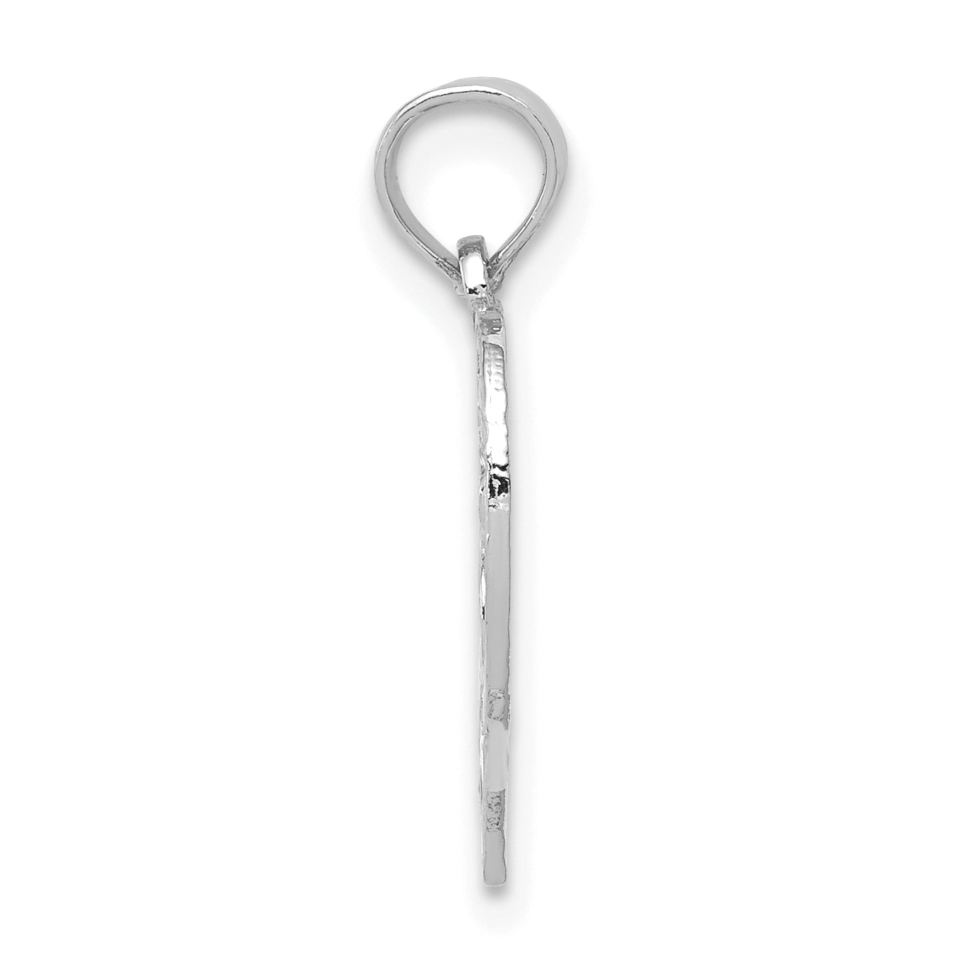 14k White Gold 13 in Heart Cut-out Pendant Secondary image