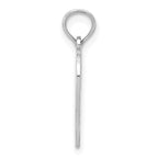 14k White Gold 50 in Heart Cut-out Pendant