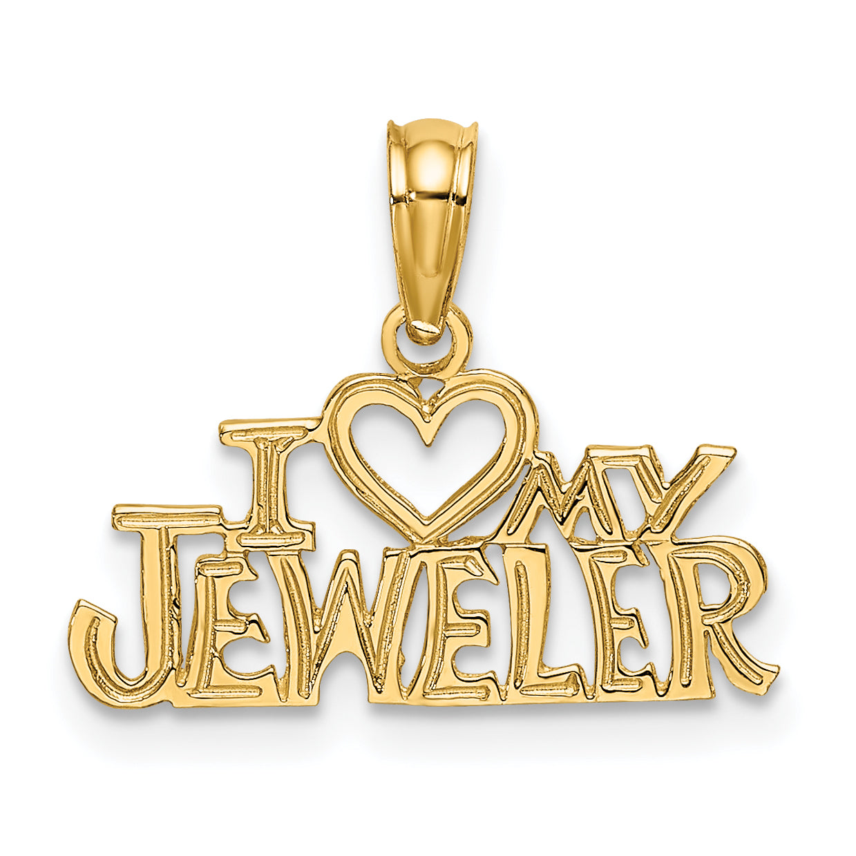 14k I HEART MY JEWELER Charm Main image