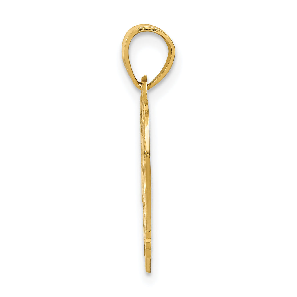 14k 15 in QUINCE ANOS Heart Frame Pendant - Sophia Jewelers