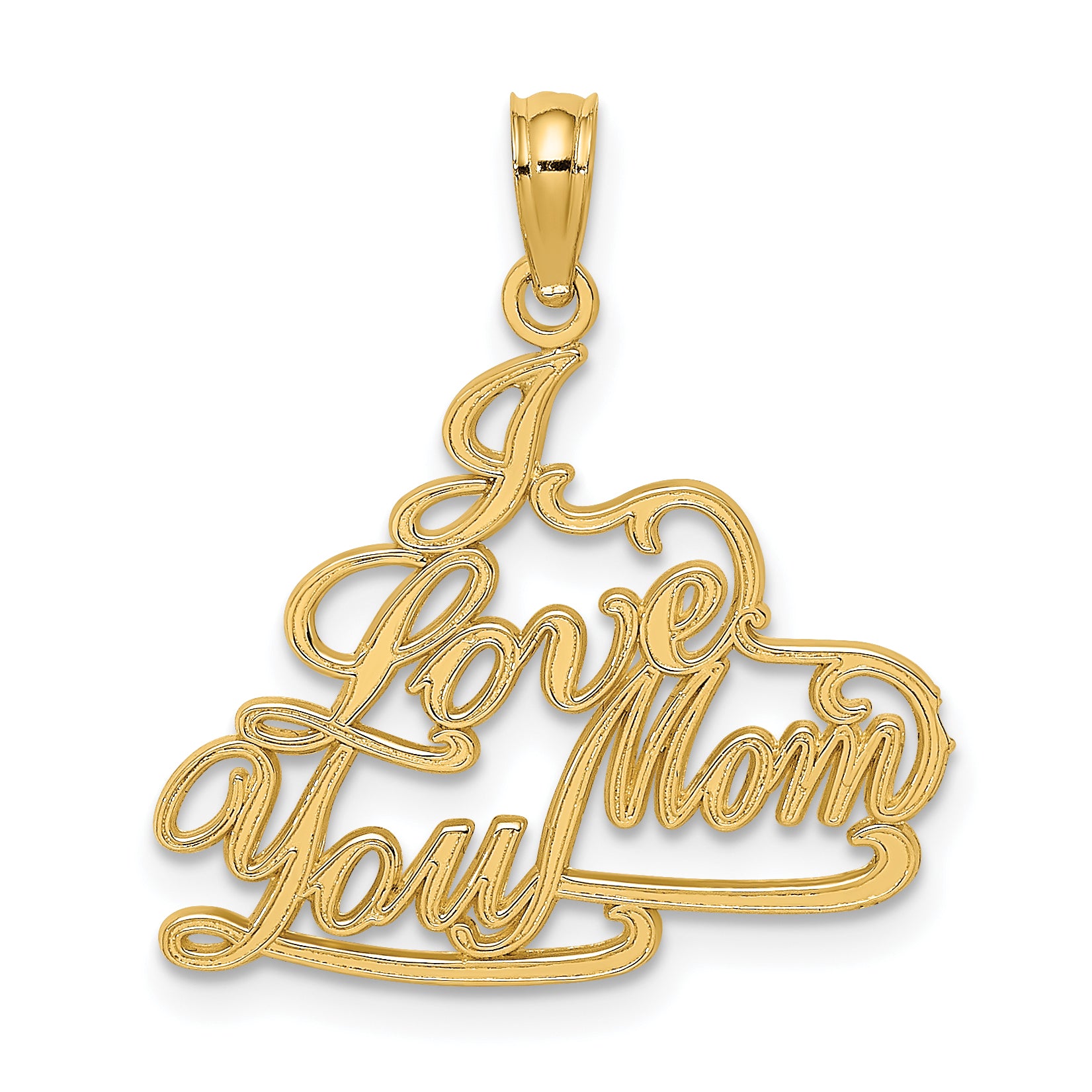14k I LOVE YOU MOM Charm Main image