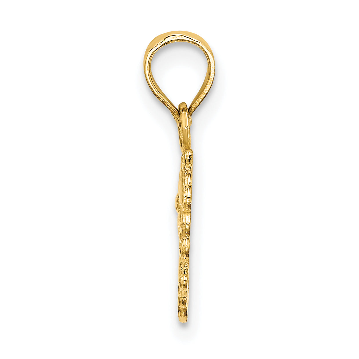 14k #1 DAUGHTER with Flowers Charm Secondary image