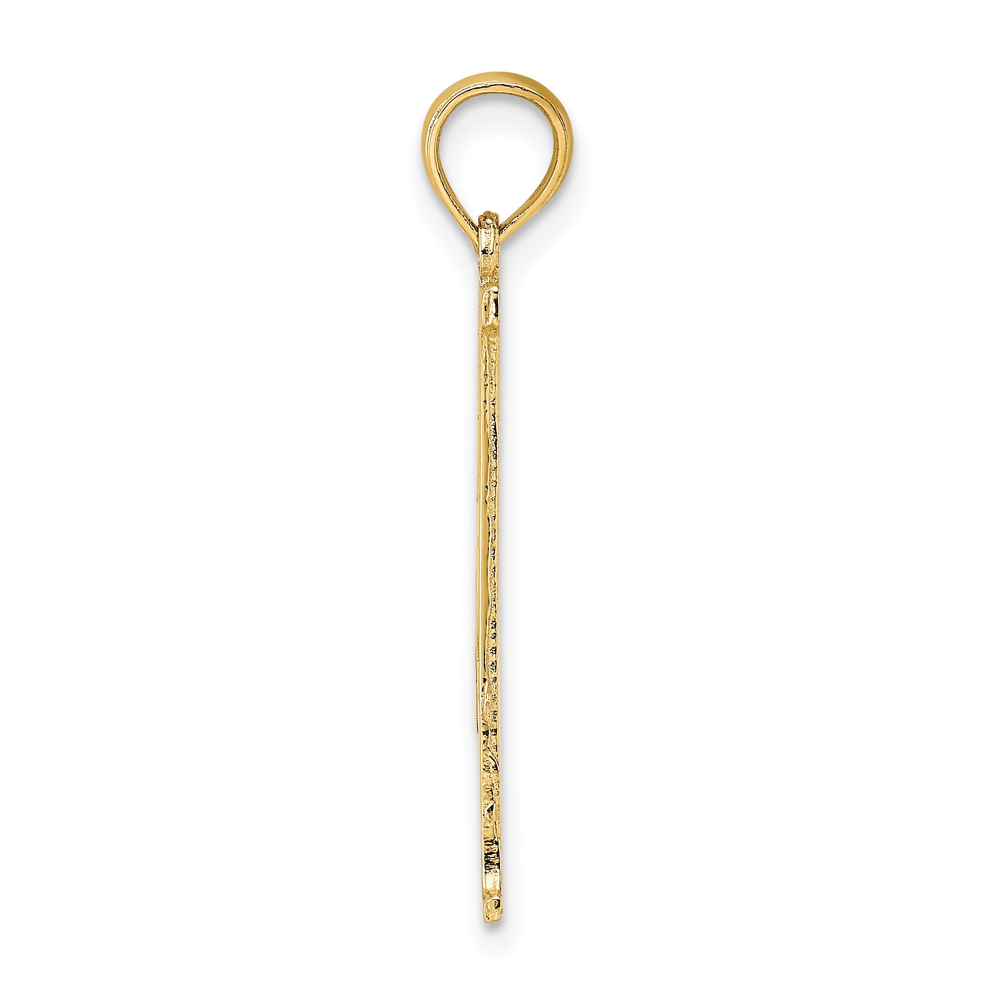 14k #1 DAD Cut-out Vertical Charm Secondary image
