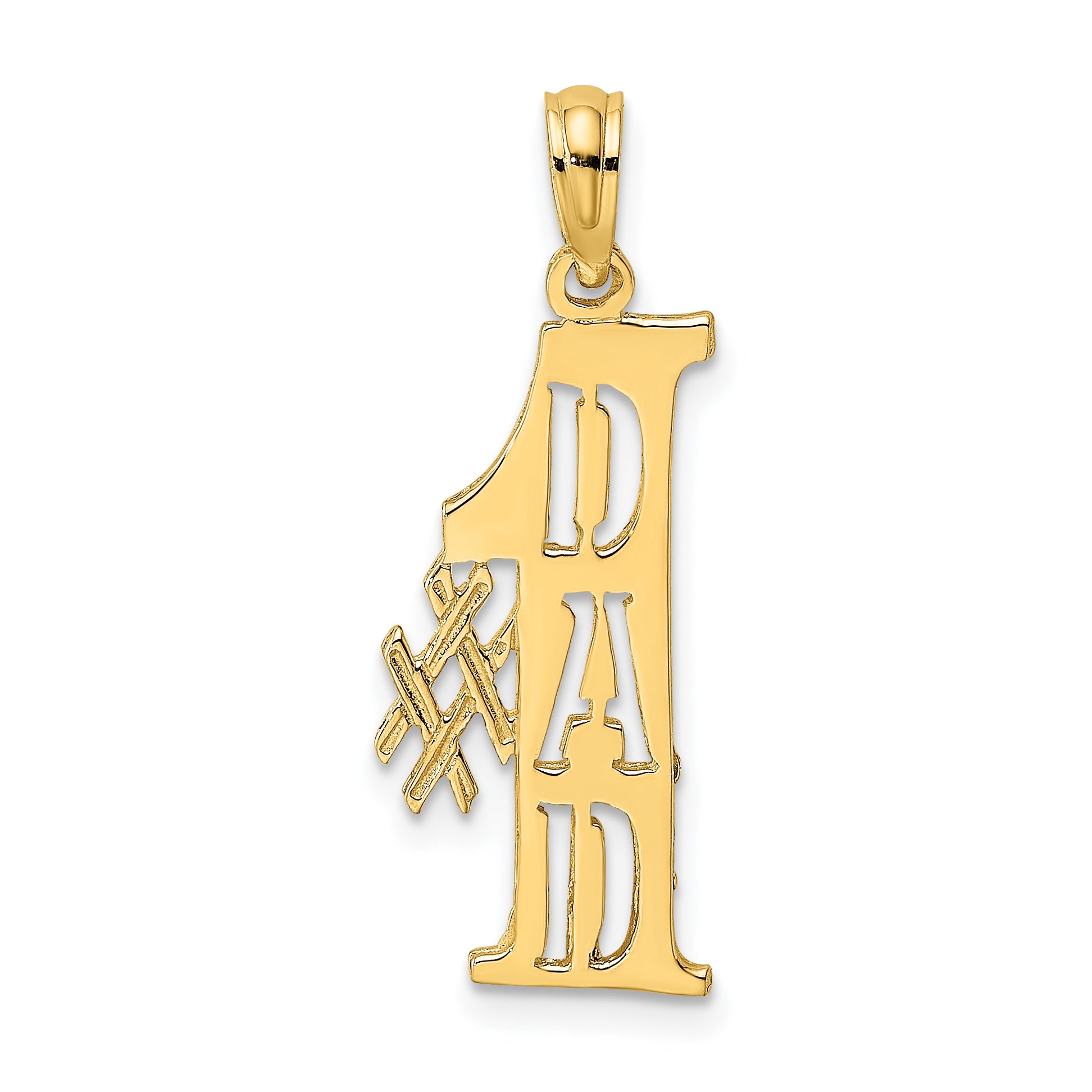 14k #1 DAD Cut-out Vertical Charm Main image