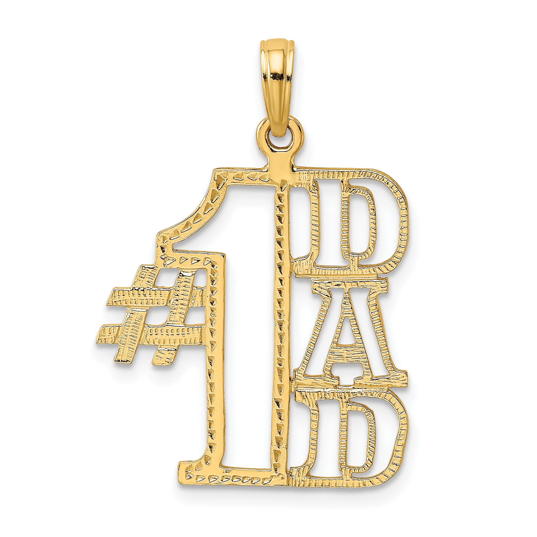 14k #1 DAD Cut-out Charm Main image