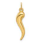 14k 3-D Italian Horn Charm - Sophia Jewelers
