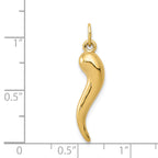 14k 3-D Italian Horn Charm - Sophia Jewelers