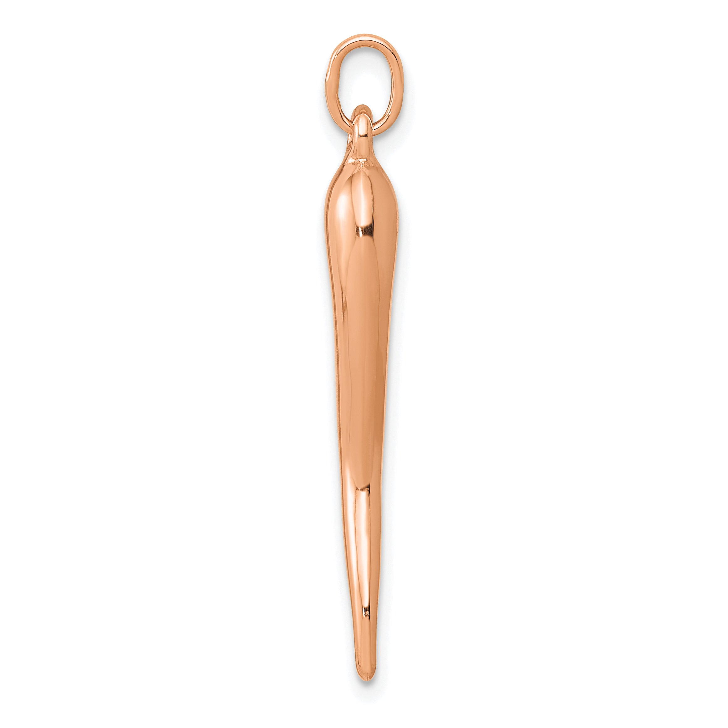 14k Rose Gold Italian Horn Charm