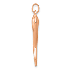 14k Rose Gold Italian Horn Charm