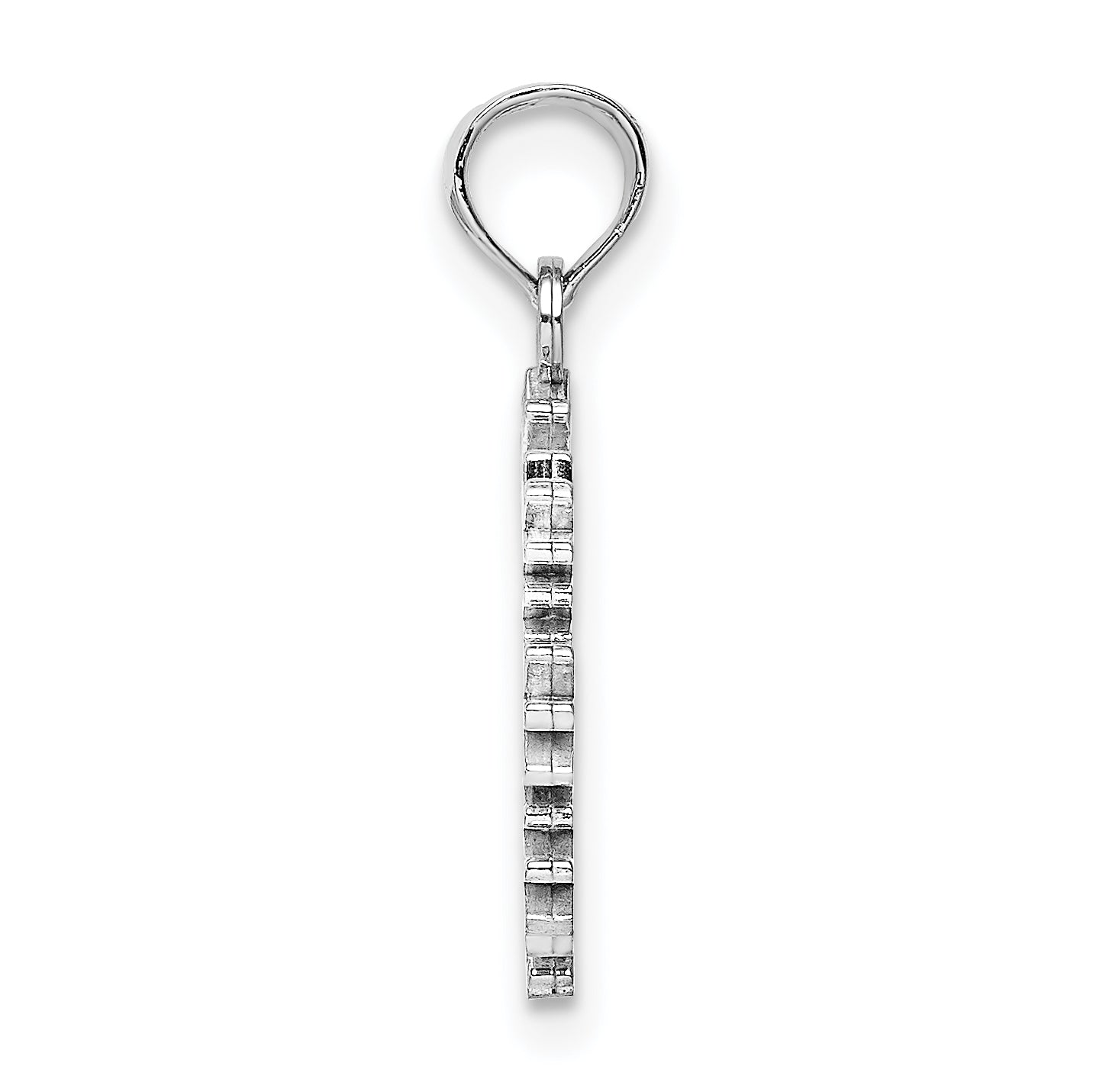 14k White Gold Snowflake Pendant Secondary image
