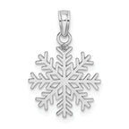 14k White Gold Snowflake Pendant