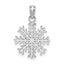 14k White Gold Snowflake Pendant