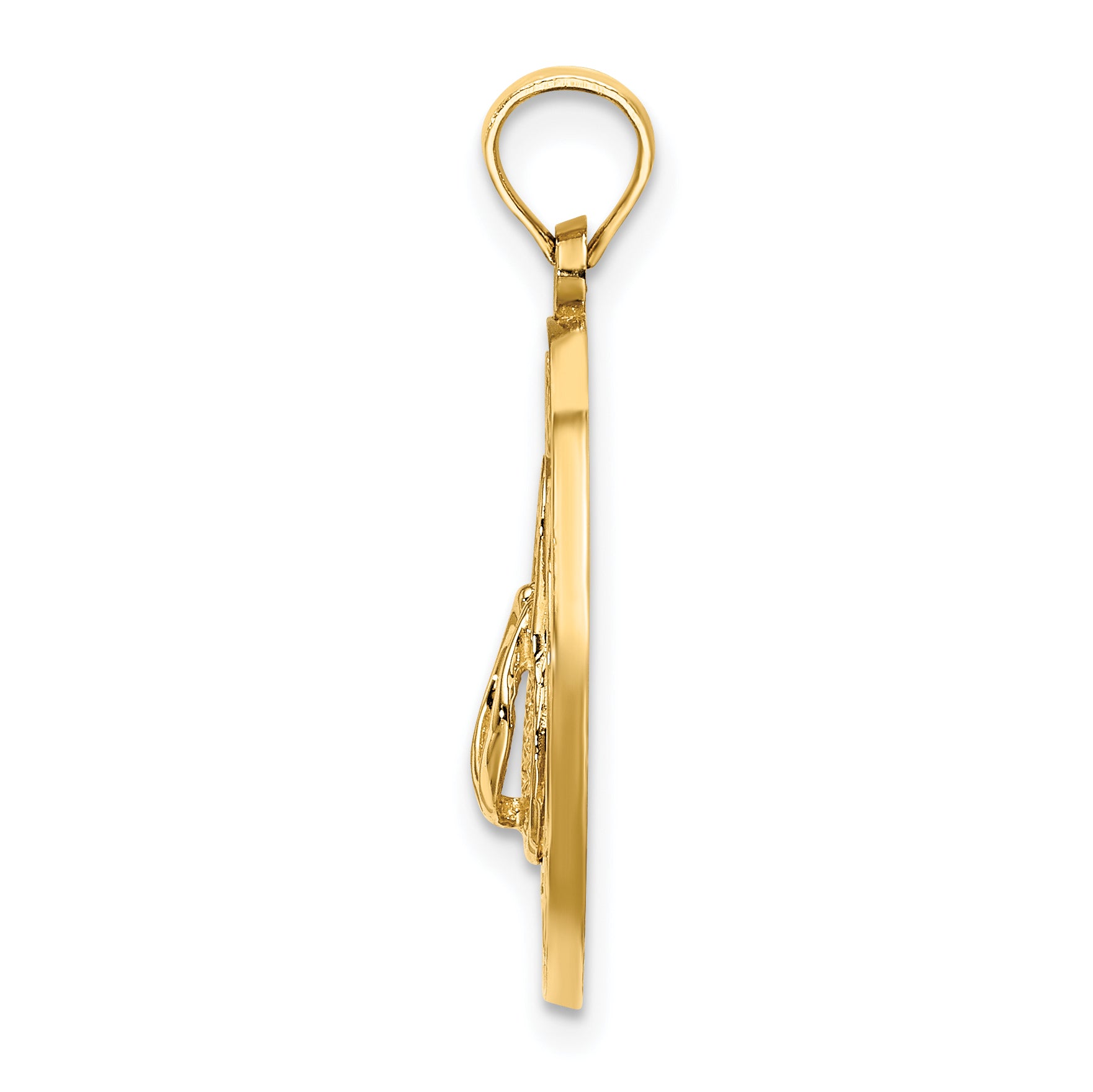 14K LIFES A BEACH Circle W/Flip-Flop Charm Secondary image